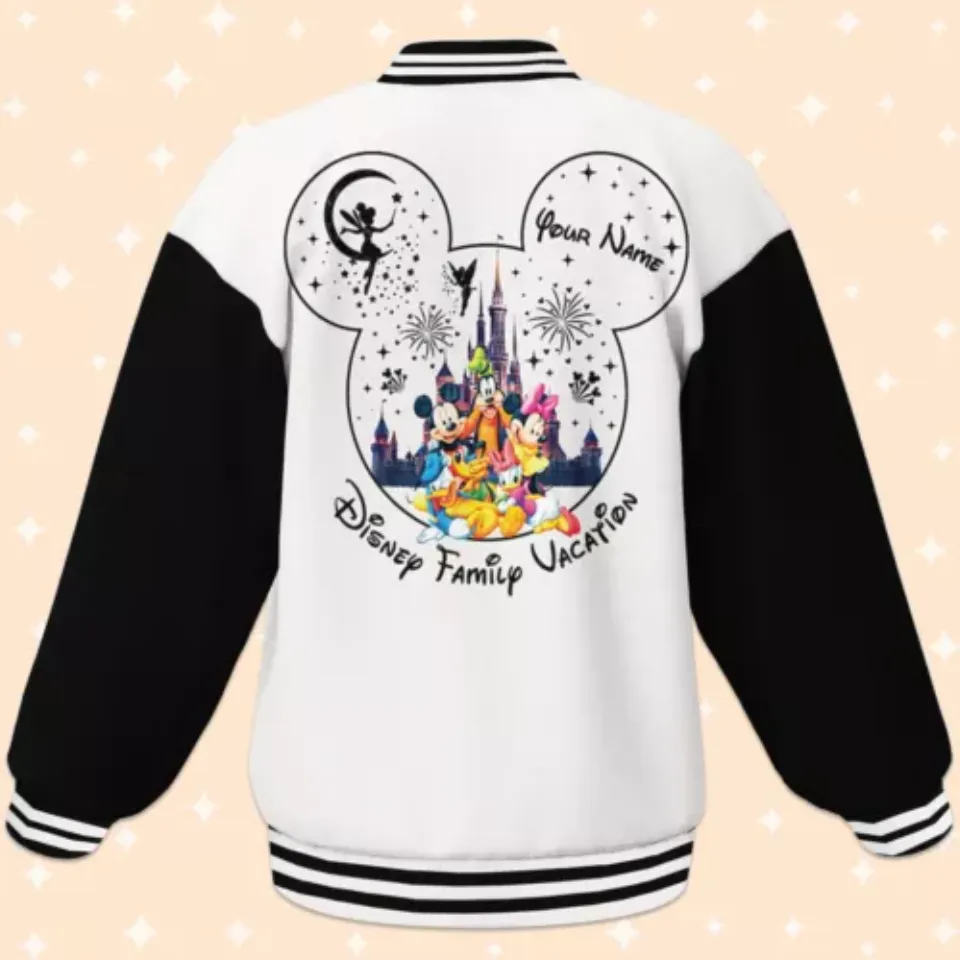 Custom Disney Trip Family Baseball Jacket, Adult Varsity Jacket, Personalized