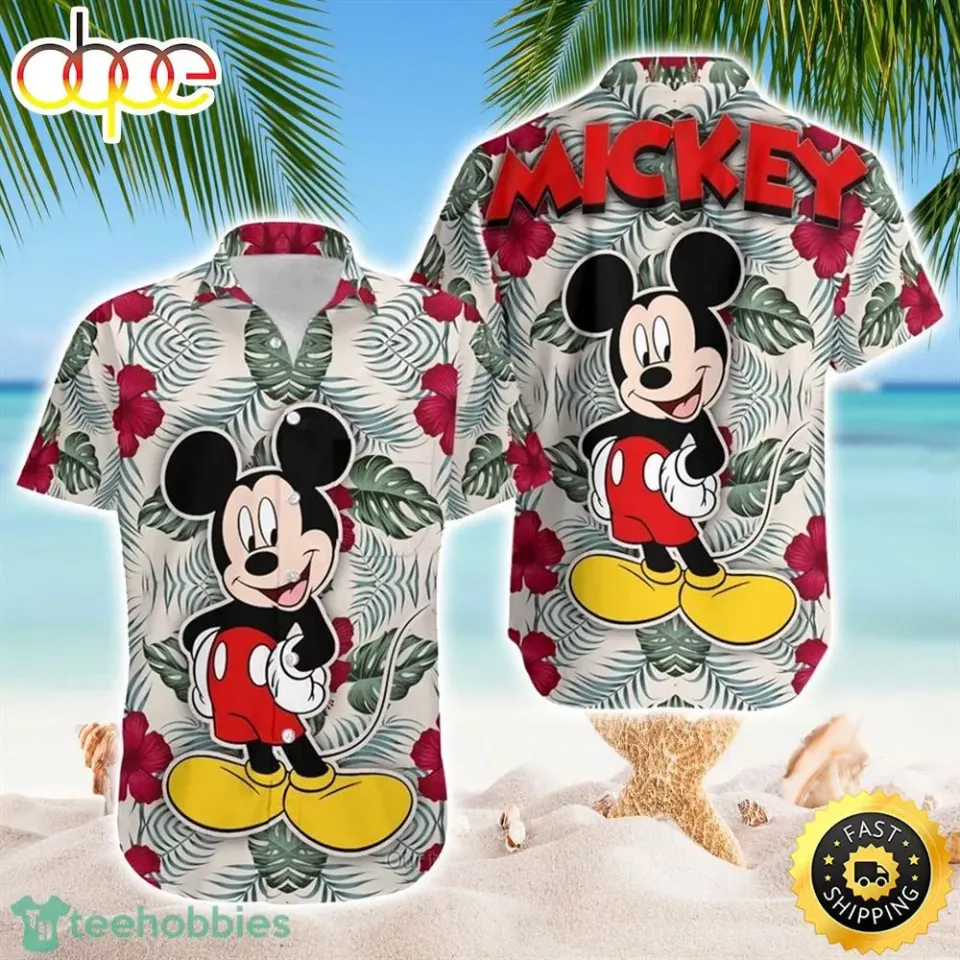 Mickey Tropical Flower Disney 3D HAWAII SHIRT