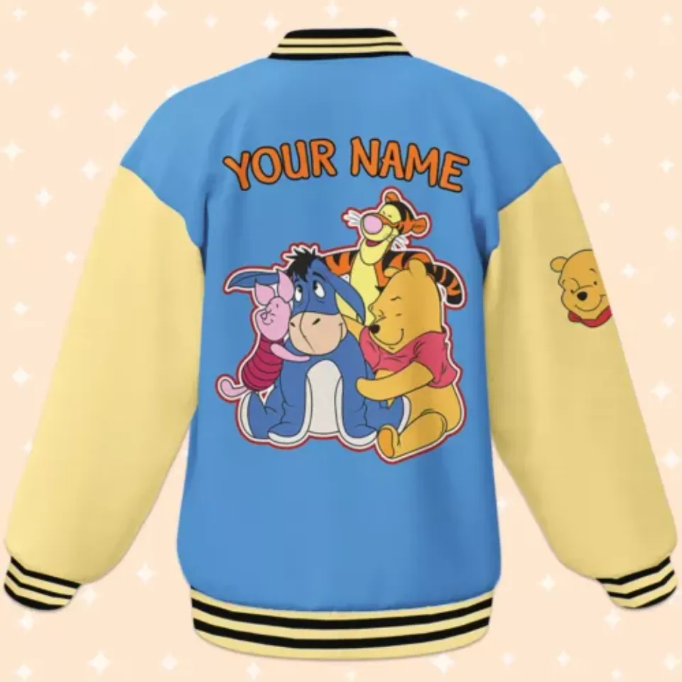 Personalize Winnie The Pooh And Friends, Disney Varsity Jacket, Adult Varsity