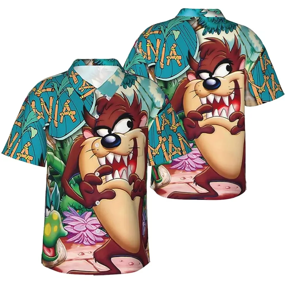 Looney Tunes Tasmanian Devil Aloha Summer Funny Hawaiian Shirt
