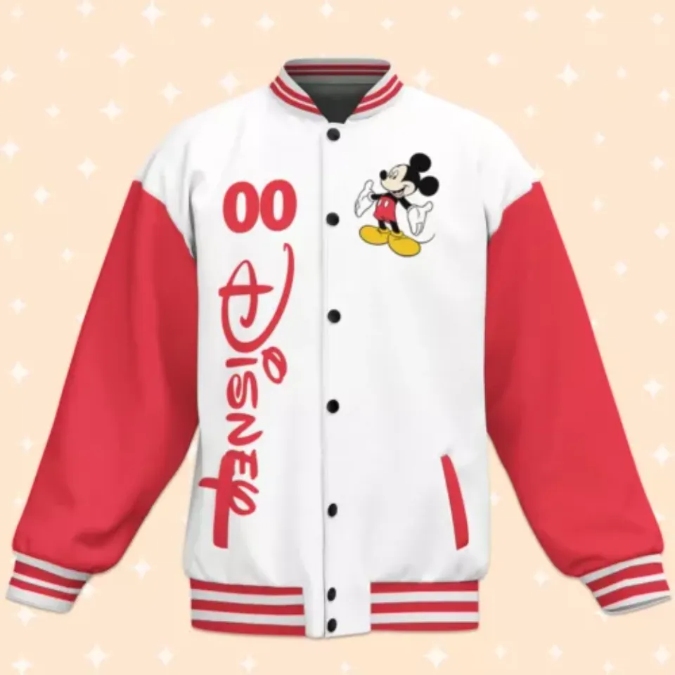 Custom Disney Family Vacation Mickey Baseball Jacket, Adult Varsity Jacket
