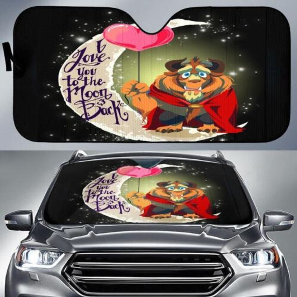 Beauty And The Beast I Love You To The Moon And Back Winnie The Pooh Disney Car Sun Shade