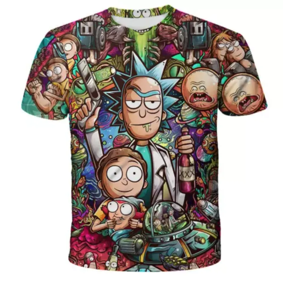 SALE !T Shirt Rick and Rickandmorty Cartoon Funny 3D T-Shirt | Cotton Short Sleeve Tee | Disney Costum | Disneyland Trip Outfit