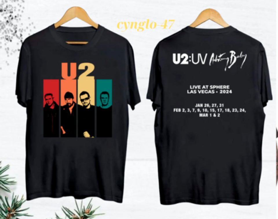 90s Vintage Achtung Baby Tour 2024 U2 Band T-Shirt