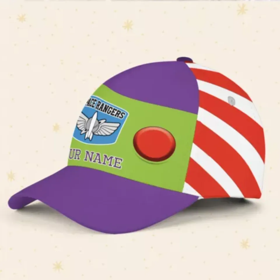 Custom Toy Story Buzz Lightyear Space Cosplay Logo Cap, Custom Disney Hat