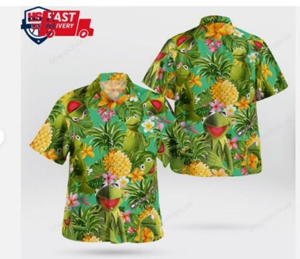 The Muppet K the frog Pineapple Tropical Hawaiian Shirt