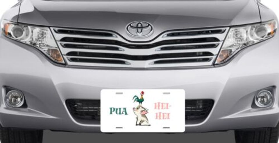Moana Pua HeiHei - Disney License Plate
