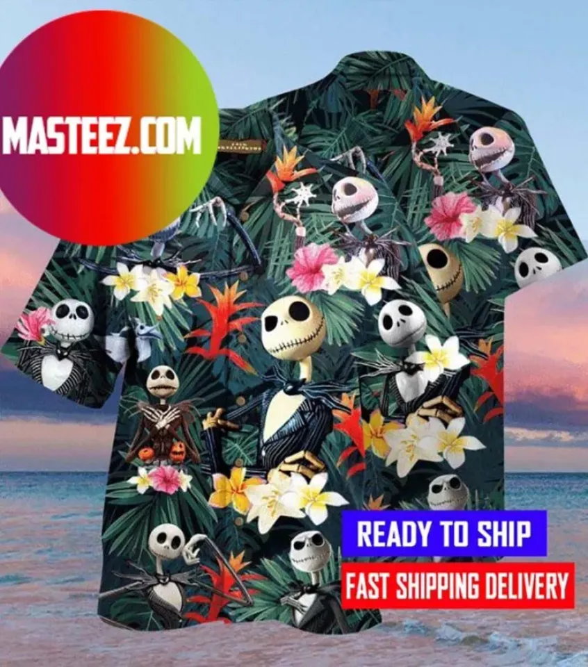 Jack Skellington Tropical 3D HAWAII SHIRT Best Price Mother Day Gift