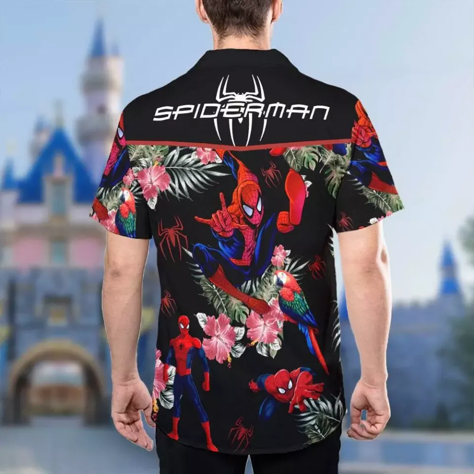 Spider With Flower Hawaii Beach Shirt, Spider Button up Shirt