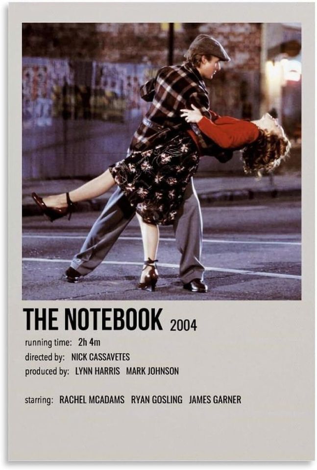 The Notebook Movie Poster Canvas for Room Aesthetic Poster Decorative