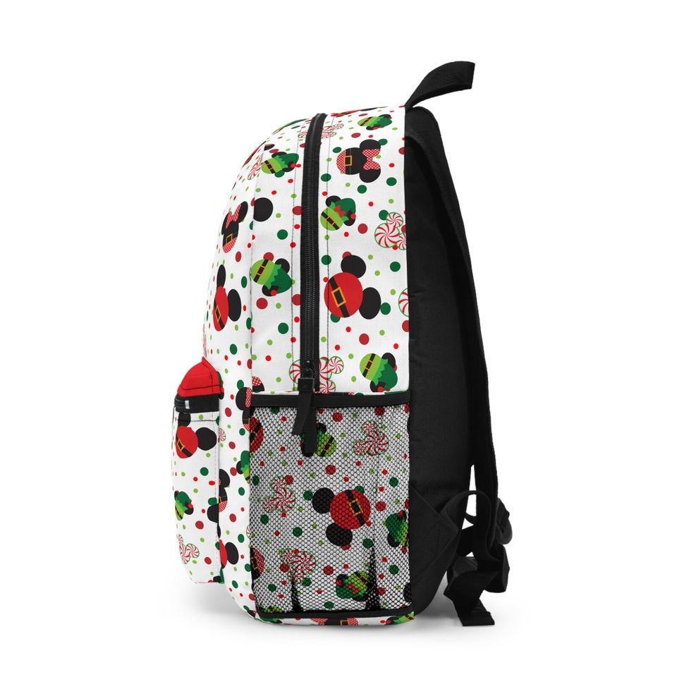 Christmas Santa Mickey Mouse Mrs Claus Minnie Disney Inspired AOP Backpack