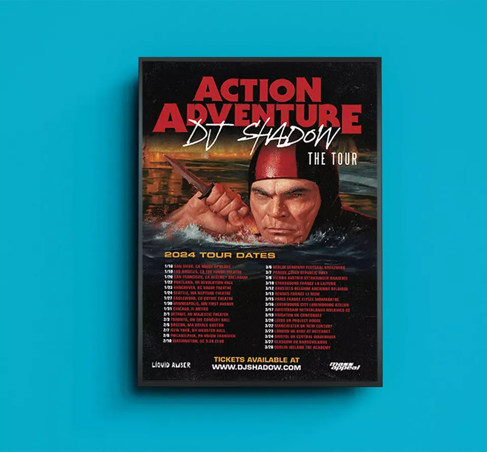 DJ Shadow - Action Adventure The Tour 2024 Poster