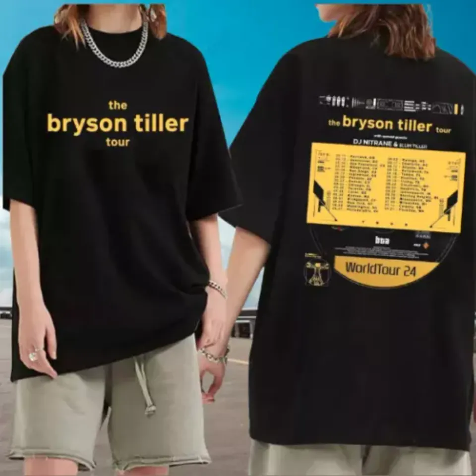 Bryson Tiller Tour 2024 And Back Better T-Shirt Im Concert Tee Rap Music Dj Slee