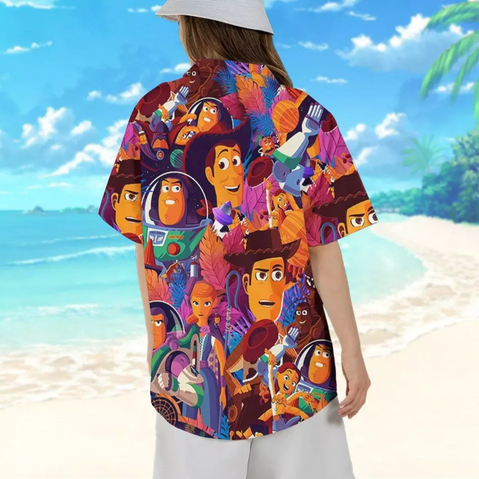 Disney Toy Story Colorful Summer Tropical, Toy Story Hawaii Shirt Aloha Short