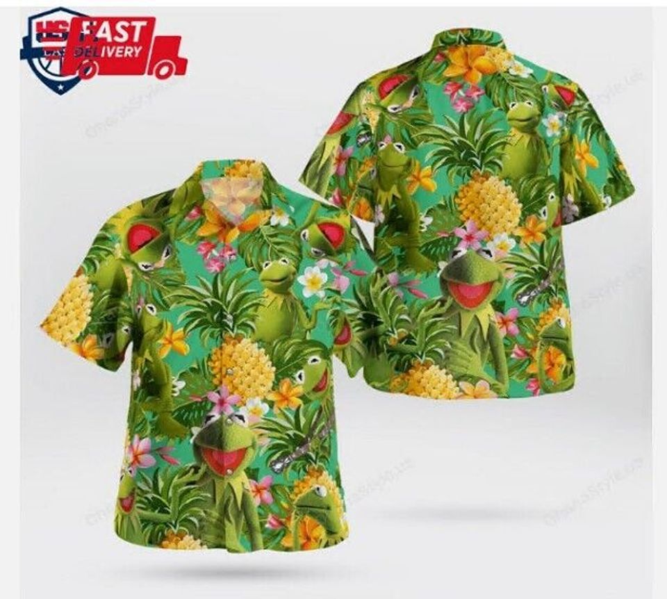 The Muppet K the frog Pineapple Tropical Hawaiian Shirt