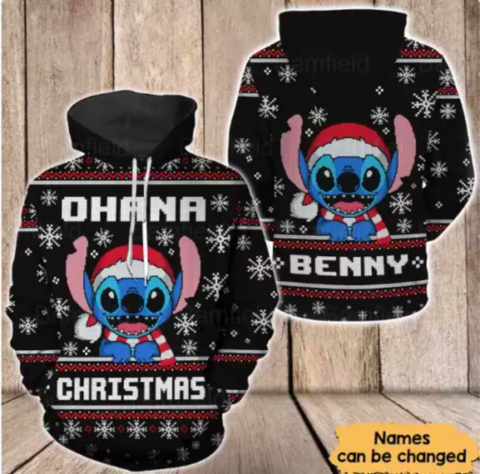 Personalized Stitch Trendy 3D HOODIE HALLOWEEN GIFT CHRISTMAS GIFT