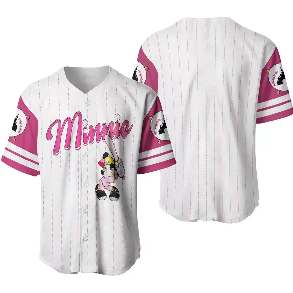 Minnie Mouse Baseball Jersey Shirt, Love Baseball Jersey Shirt