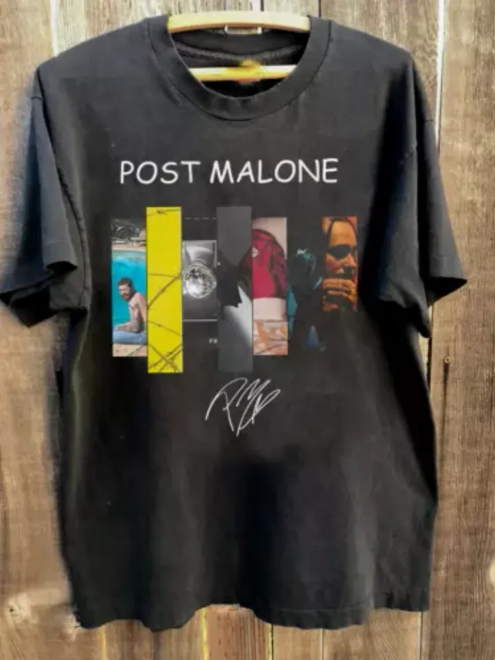 Post Malone Cotton Short Sleeve Shirt, Music fans Gift for men women Comfort Color, Malone Music The Album Shirt
