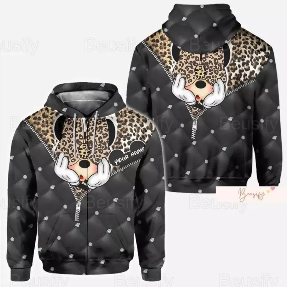 Minnie Mouse Zip 3D HOODIE Mother Day Gift All Over Print