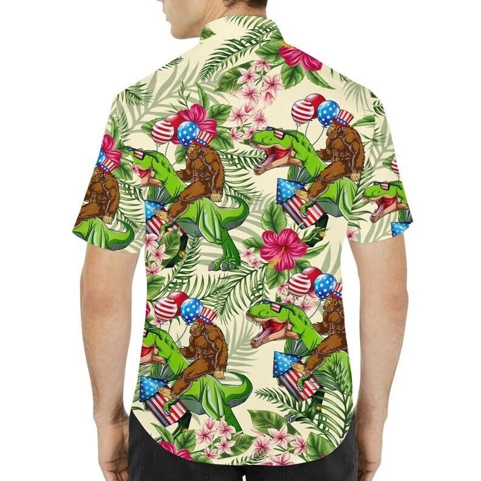 Tropical Bigfoot Hawaiian Shirts for Men Women, Tropical Summer Aloha