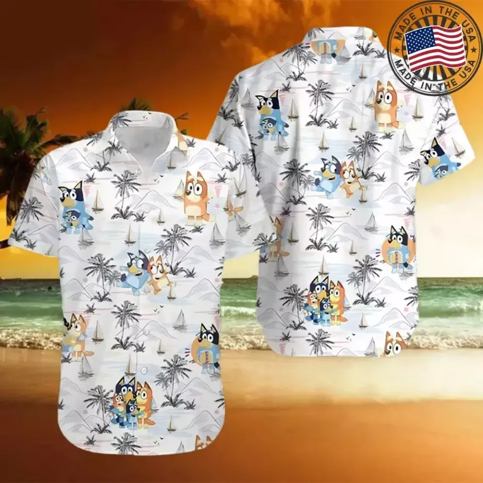 Funny BlueyDad Family Hawaiian Shirt