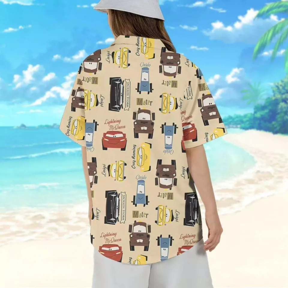 Disney Pixar Car Friends Cars Collection, Cars Hawaiian Hawaii Shirt Aloha Short