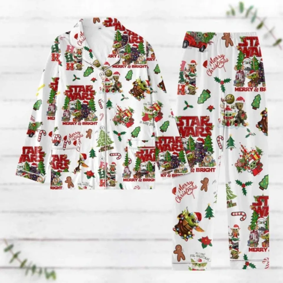 Christmas Baby Yoda And Groot Pajamas Set, Darth Vader Stormtrooper ...