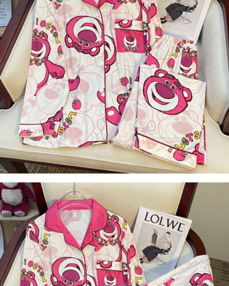 Cute Lotso Bear Women Pajamas Set