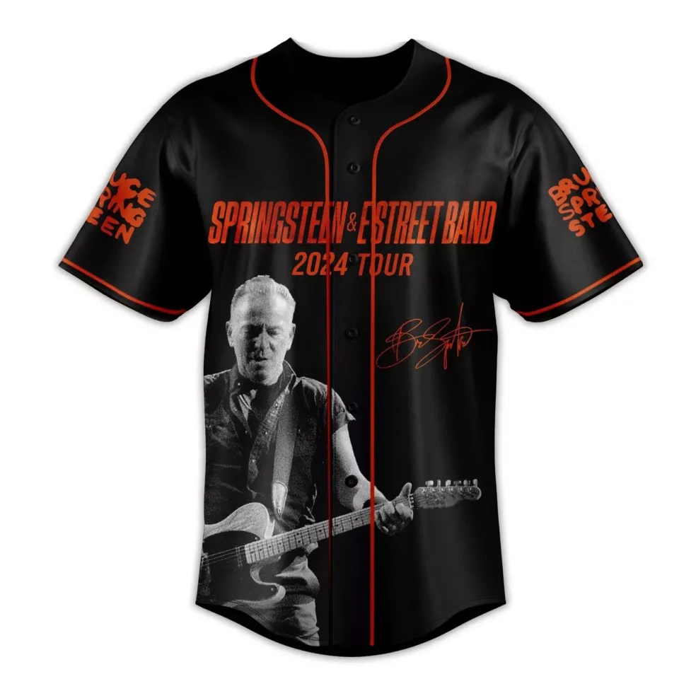 Bruce Springsteen E Street Band Tour 2024 3D Print Baseball Jersey