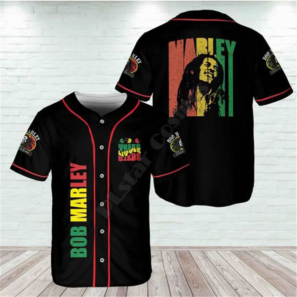 One Love Bob Marley Baseball Jersey, Bob Marley Shirt
