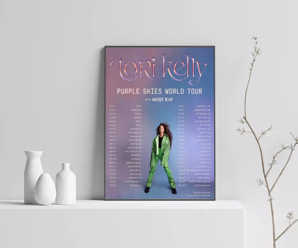 Tori Kelly The Purple Skies World Tour 2024 Poster