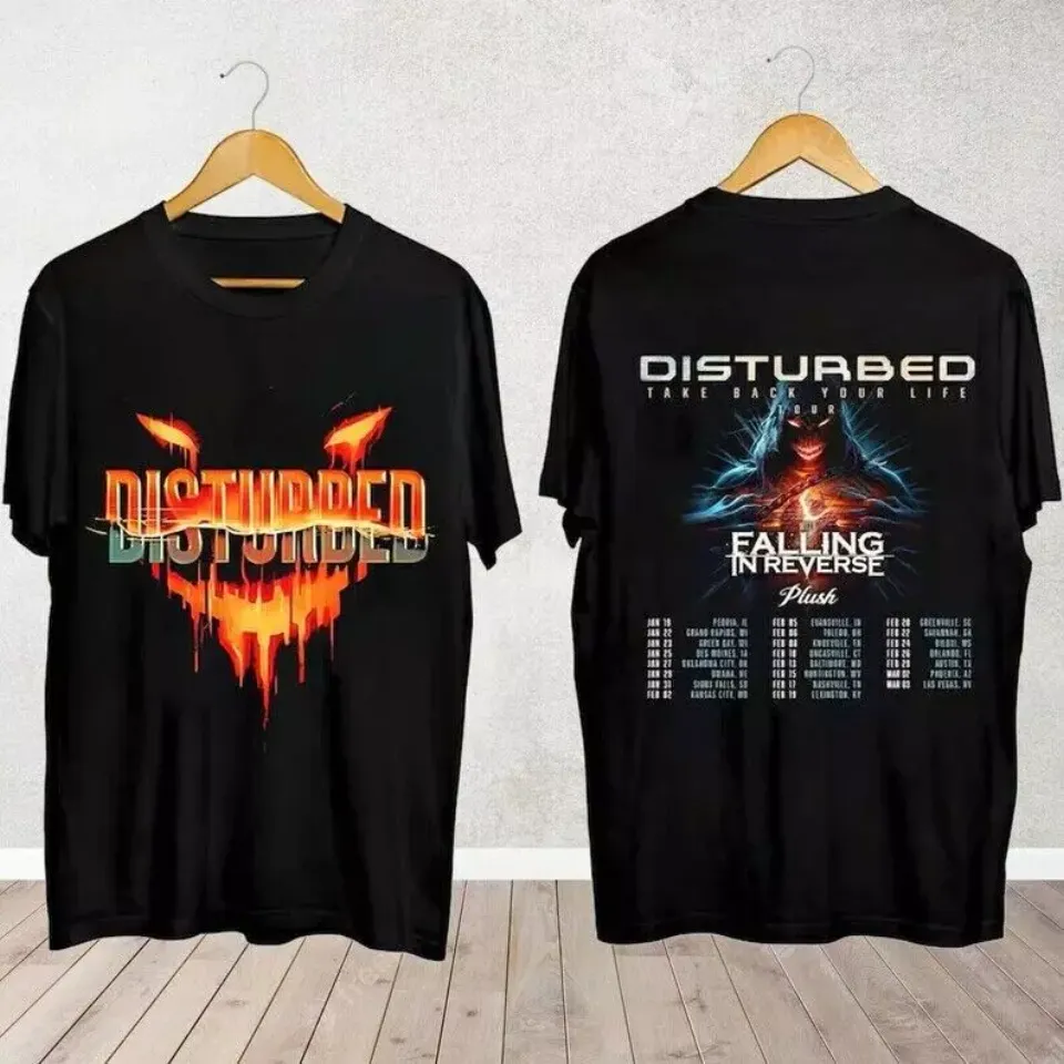 Disturbed 2024 Take Back Your Life Tour Music Concert Falling In Reverse Shirt