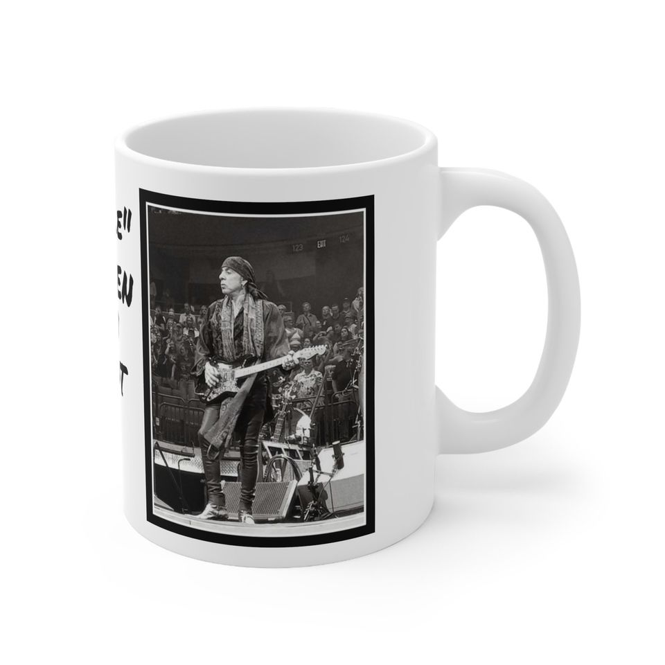 Little STEVE VAN ZANDT in Concert, with Bruce Springsteen, Rock & Roll Legend being himself (Tampa, Fl. 2/2/23) coffee mug 11oz