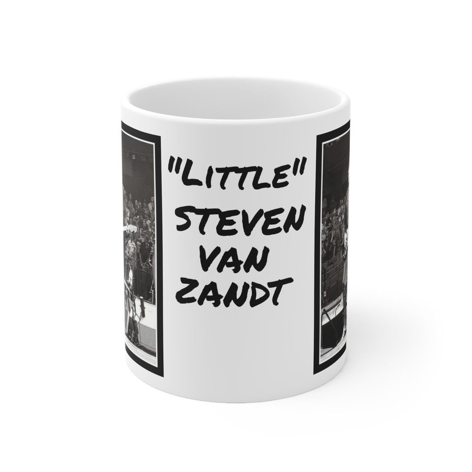 Little STEVE VAN ZANDT in Concert, with Bruce Springsteen, Rock & Roll Legend being himself (Tampa, Fl. 2/2/23) coffee mug 11oz