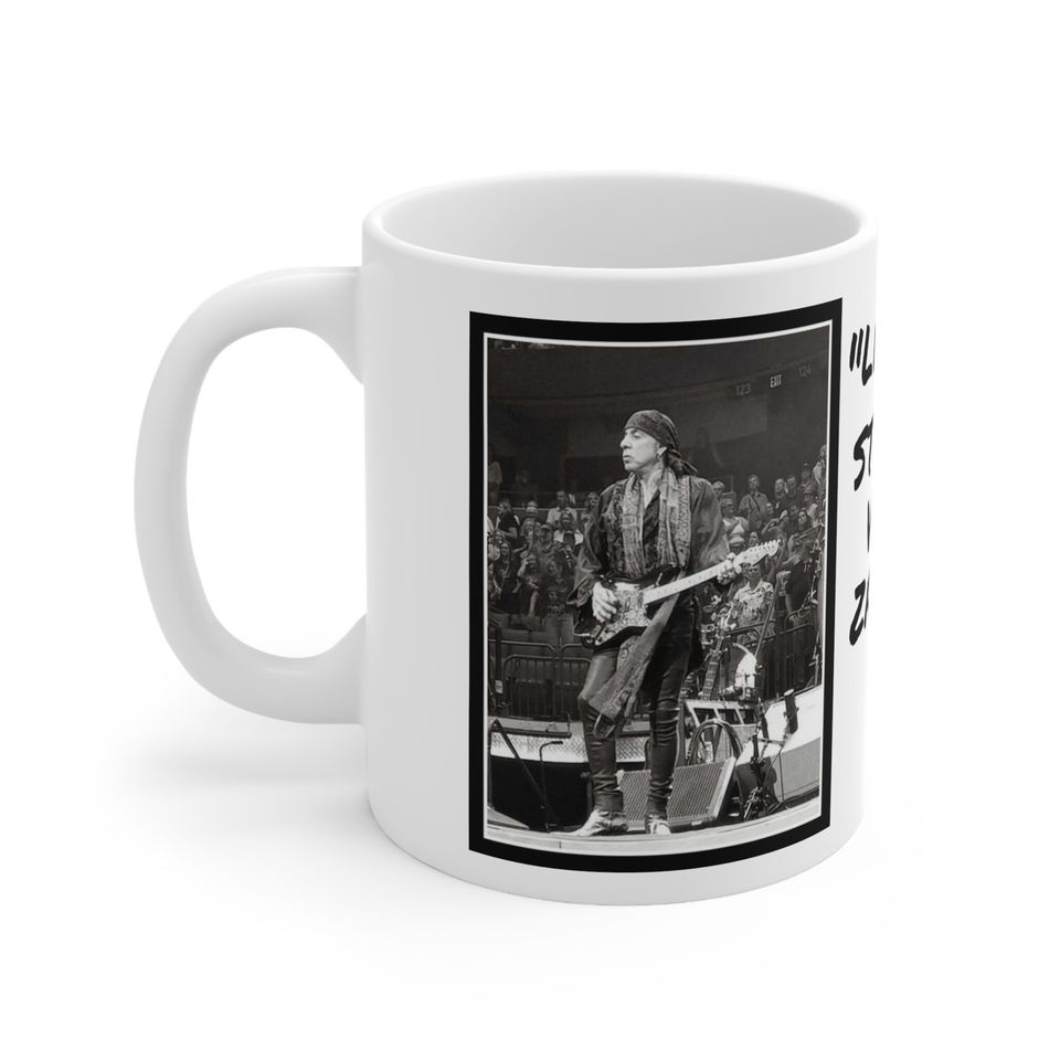 Little STEVE VAN ZANDT in Concert, with Bruce Springsteen, Rock & Roll Legend being himself (Tampa, Fl. 2/2/23) coffee mug 11oz