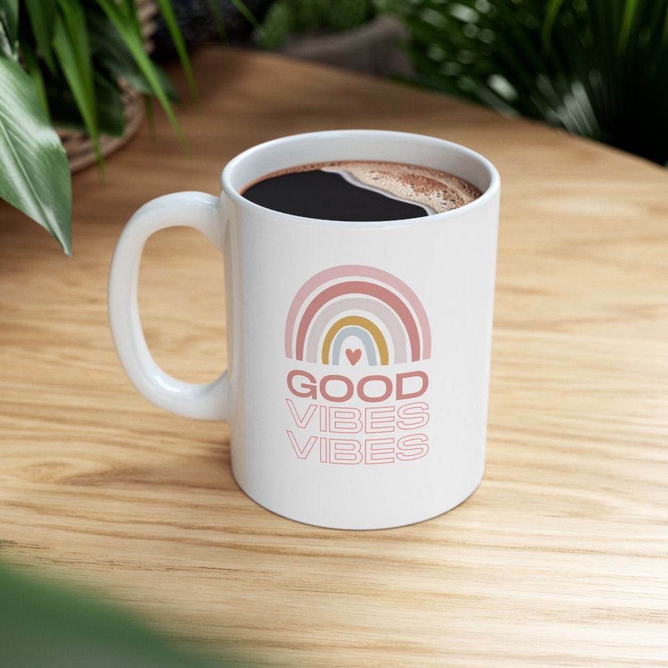 Good V Rainbow Ceramic Coffee Mug