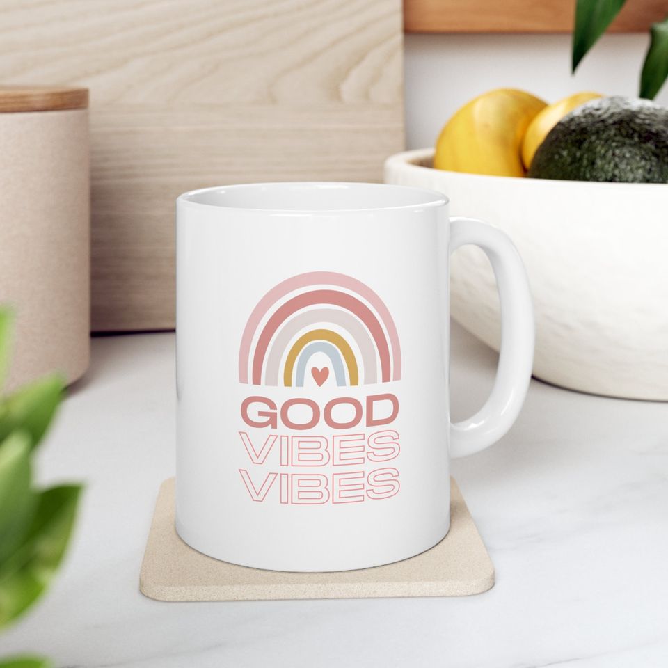 Good V Rainbow Ceramic Coffee Mug