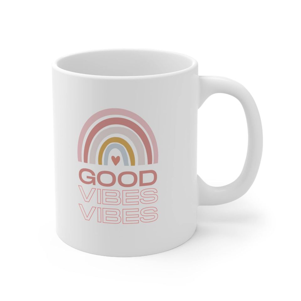 Good V Rainbow Ceramic Coffee Mug