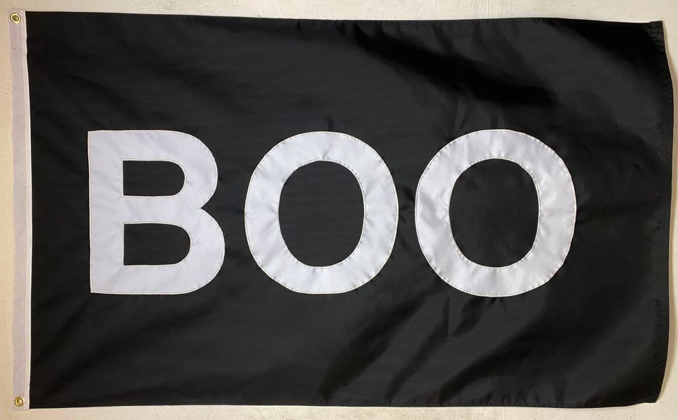 BOO Halloween Flag (Various Sizes) : Handmade, Decorative, House