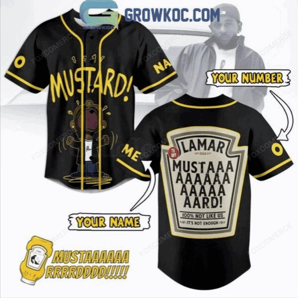 Kendrick Lamar Mustard Not Like Us Not Enough Personalized Baseball Jersey