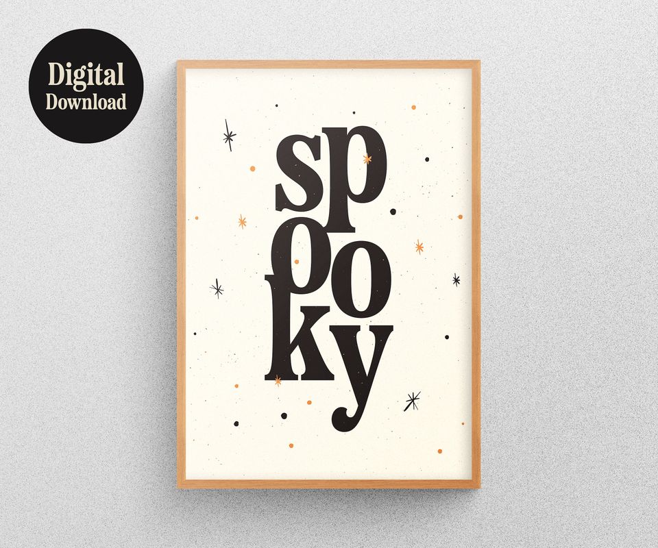 Spooky | Printable Wall Art | Halloween Decor | Spooky Gallery Wall