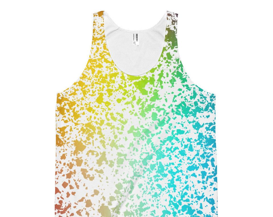 Rainbow Print Tank Top 3D