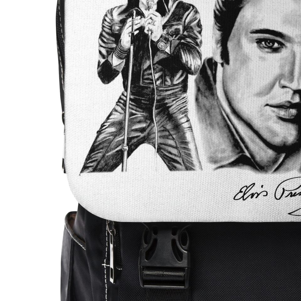 Unisex Casual Shoulder Backpack - Elvis Presley