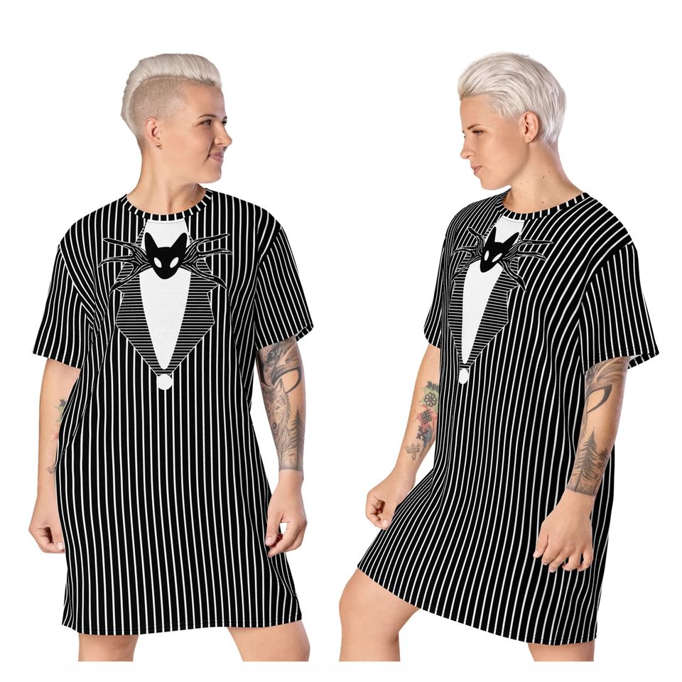 Jack Skellington Costume Nightmare Zombie T-Shirt Dress