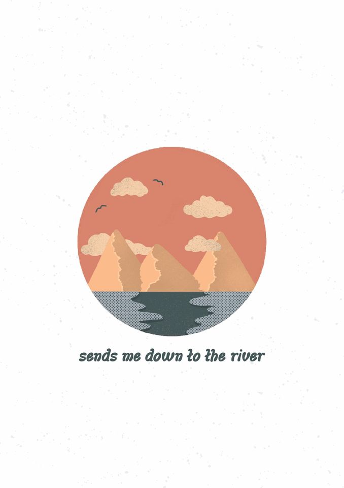 Bruce Springsteen The River Illustration Art Music Poster