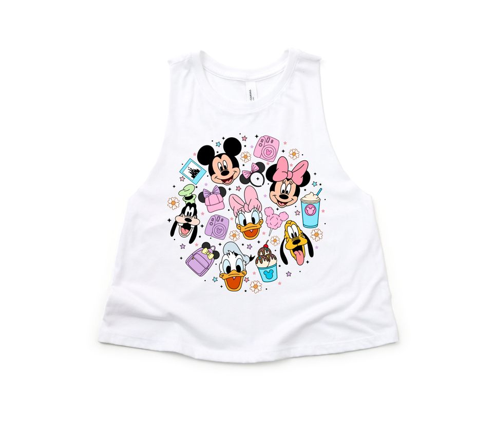 MINNIE & MICKEY Crop Top Tank, Disney Inspired Tank