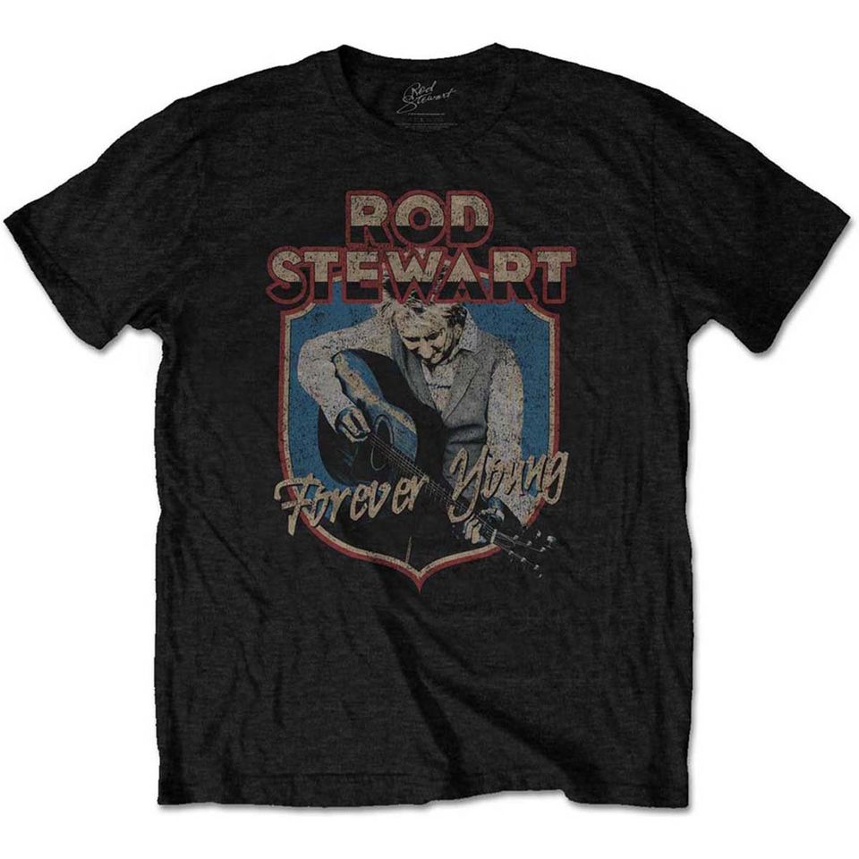 Rod Stewart Forever Young Shield Tee T-Shirt Mens Unisex