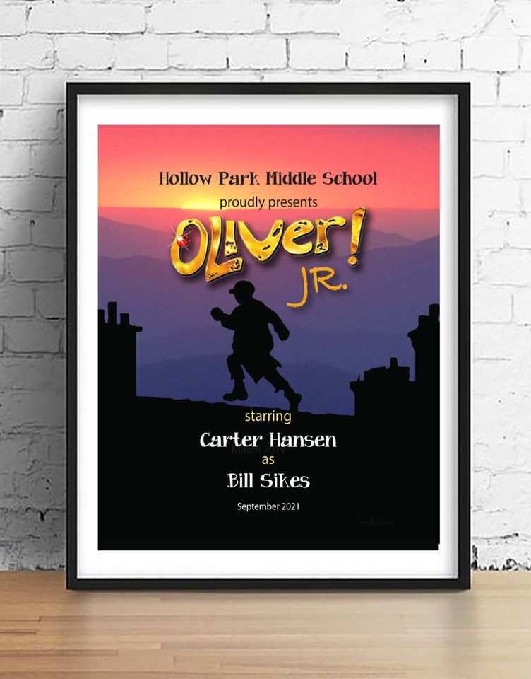 Custom 'Oliver!' Playbill Poster: Musical Theater Gift