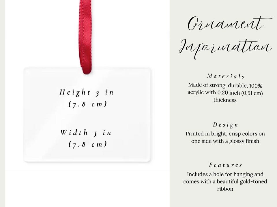 Cornelia Street Watercolor Clear Rectangle Acrylic Ornament