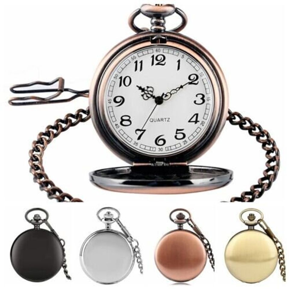 Personalized Engraved Monogram Pocket Watch for Groomsmen